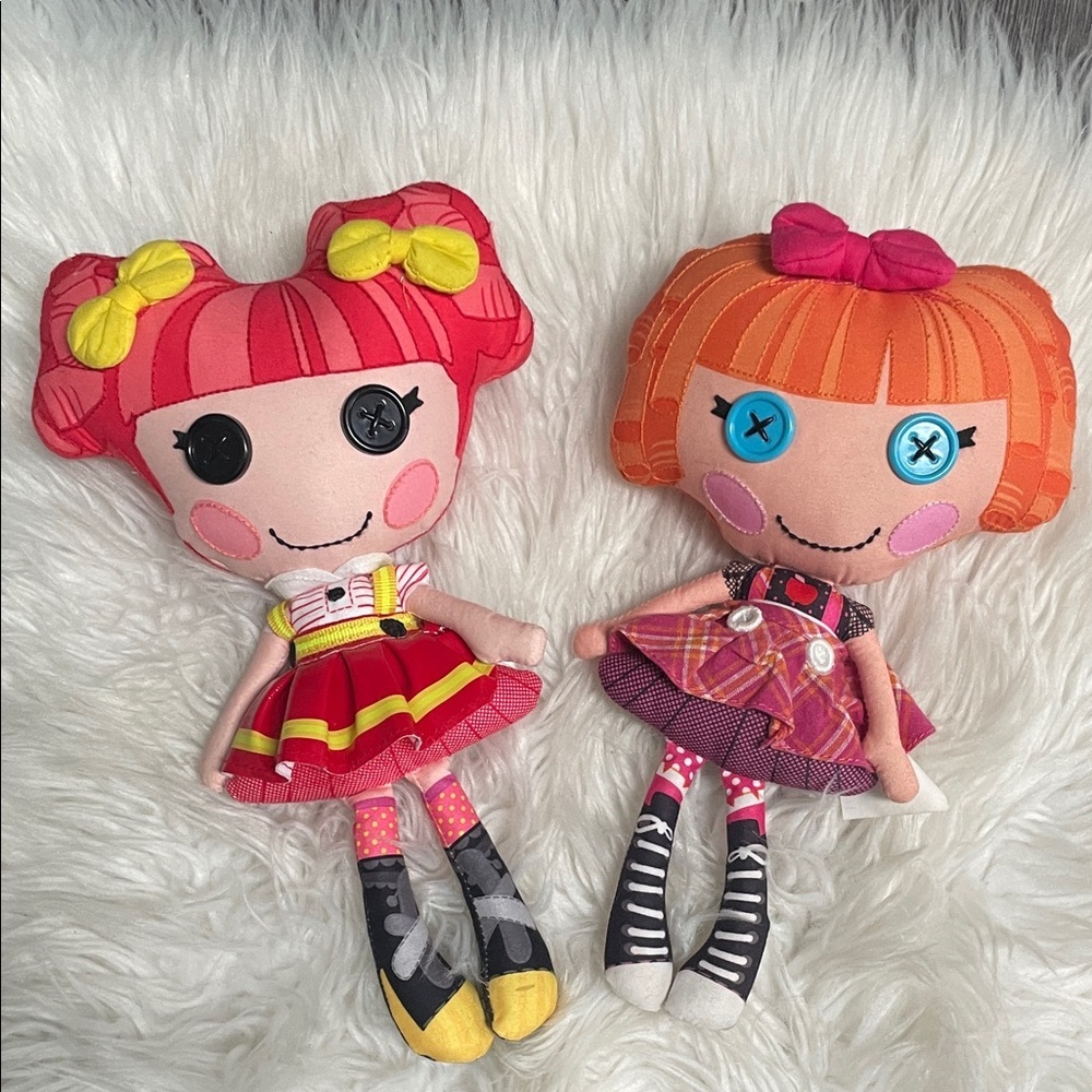 Lalaloopsy Ember Flicker Flame and pea spells a lot soft dolls